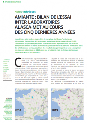 Amiante (enquête INRS) : la qualité des analyses en laboratoire s'améliore