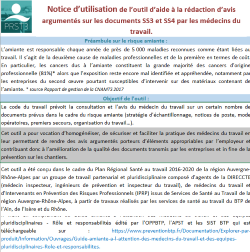 Nouvel outil d'aide à la décision pour les Services de Santé au Travail (Amiante)