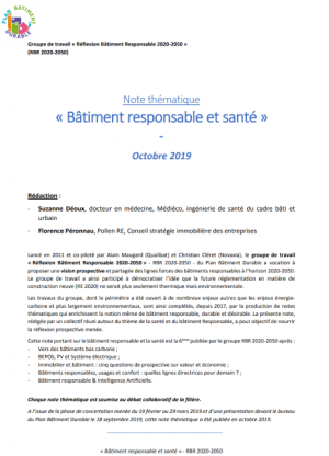 Plan "Bâtiment Durable et Santé" : diagnostics "Qualité de l'Air Intérieur" et "radon" préconisés