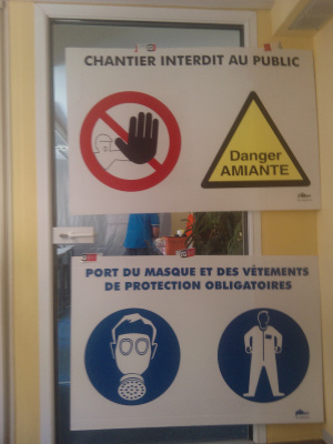 Expérimentation d'une procédure de décontamination (amiante) sans douchage à l'eau