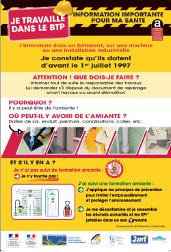 Martinique : opération de sensibilisation au risque amiante (travaux d'entretien et de maintenance)