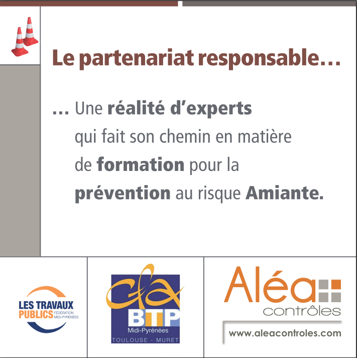 Partenariat Aléa Contrôles CFA BTP FRTP Travaux Publics 2014 Partenariat Aléa Contrôles CFA BTP FRTP 2014